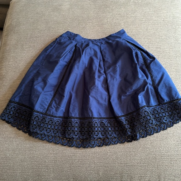 Vineyard Vines Navy Blue Mini Skirt size 00 lined 100% cotton - Picture 5 of 8